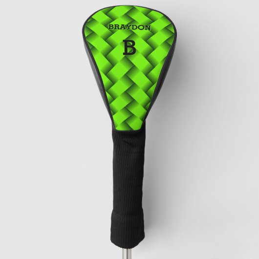 Het Initiaal van de verandering voegt Naam Groene  Golfheadcover (Voorkant)