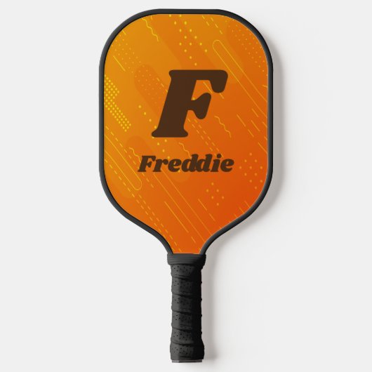 Het Initiaal van de verandering, voegt Naam Oranje Pickleball Paddle (Voorkant)
