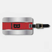 Het Initiaal van de verandering voegt Naam Silver Bagagelabel (Voorkant horizontaal)