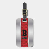 Het Initiaal van de verandering voegt Naam Silver Bagagelabel (Voorkant verticaal)