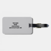 Het Initiaal van de verandering voegt Naam Silver Bagagelabel (Achterkant horizontaal)