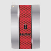 Het Initiaal van de verandering voegt Naam Silver  Golfhanddoek (Voorkant)