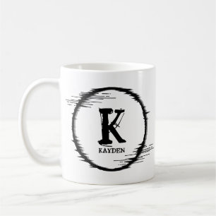 Het Initiaal van de verandering voegt Naam vervorm Koffiemok