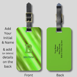 Het Initiaal van de verandering voegt Naam Zachte  Bagagelabel