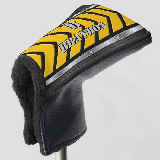 Het Initiaal van de verandering voegt Naam zwarte  Golfheadcover (3/4 voorkant)