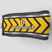 Het Initiaal van de verandering voegt Naam zwarte  Golfheadcover (Voorkant)