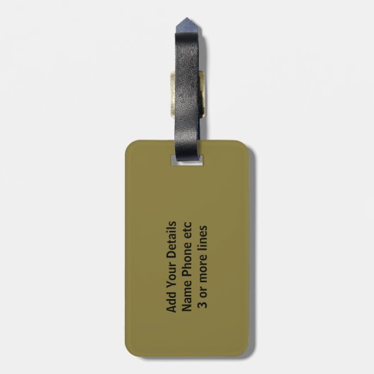 Het Initiaal van de verandering, voegt (schrap) de Bagagelabel (Achterkant verticaal)