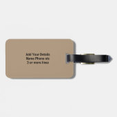 Het Initiaal van de verandering, voegt (schrapping Bagagelabel (Achterkant horizontaal)