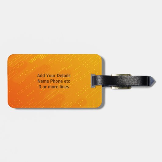 Het Initiaal van de verandering, voegt (schrapping Bagagelabel (Achterkant horizontaal)