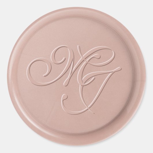 Het Initiaal van het manuscript Roze Latte Sticker (Voorkant)