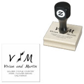 Het Initiaal van het Monogram van de Stijl van de  Rubberstempel (Gestempeld)