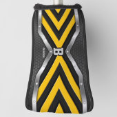 Het Initiaal wijzigen Voeg de naam Gele Zwarte Zil Golfheadcover (Draai 90)