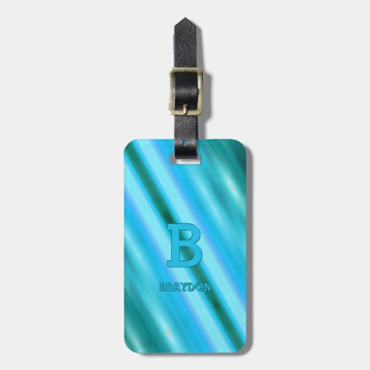 Het Initiaal wijzigen Voeg een naam toe: Zacht bla Bagagelabel (Voorkant verticaal)