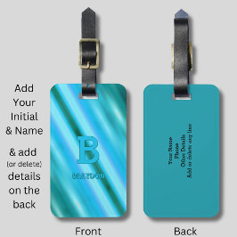 Het Initiaal wijzigen Voeg een naam toe: Zacht bla Bagagelabel