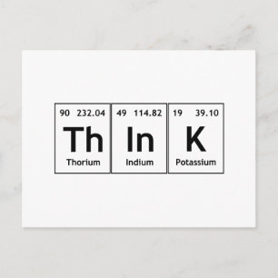 Het inK Periodic Table Element Word Chemistry Symb Briefkaart