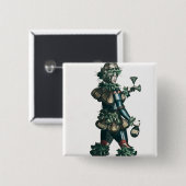 Het inkeeper, het vermeende kostuumontwerp vierkante button 5,1 cm (Voorkant /achterkant)