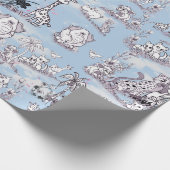 het inkleuren van lijntekening op vlottende wolken cadeaupapier (Hoek)