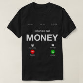 Het inkomende geld van de Vraag roept illustratie  T-shirt (Design voorkant)