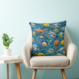 Het inlijsten van zeewezens decoratief kussen