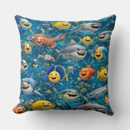 Het inlijsten van zeewezens decoratief kussen