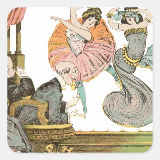 Het innemen van de bezienswaardigheden. vierkante sticker (Voorkant)