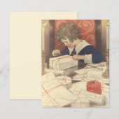 Het inpakken van kerstcadeaus, Jessie Willcox Smit Feestdagenkaart (Voorkant / Achterkant)