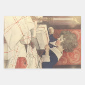 Het inpakken van kerstcadeaus, Jessie Willcox Smit Inpakpapier Vel (Voorkant 3)