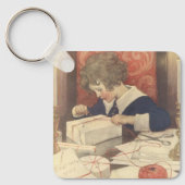 Het inpakken van kerstcadeaus, Jessie Willcox Smit Sleutelhanger (Voorkant)