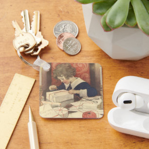 Het inpakken van kerstcadeaus, Jessie Willcox Smit Sleutelhanger