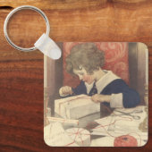 Het inpakken van kerstcadeaus, Jessie Willcox Smit Sleutelhanger (Voorkant)