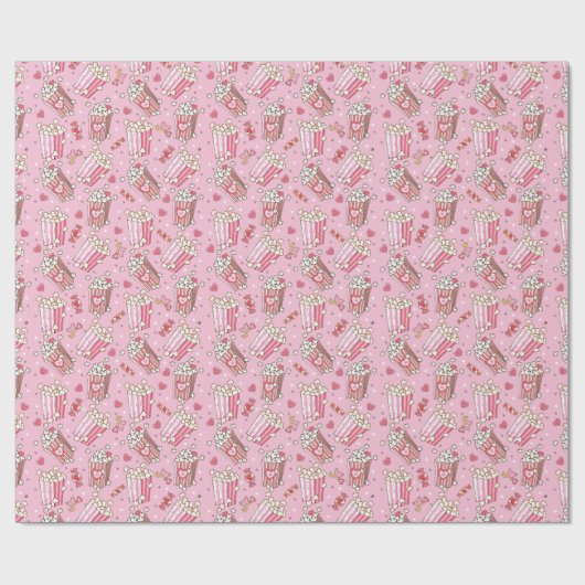 Het inpakpapier van Popcorn Retro Valentijns (Vlak)