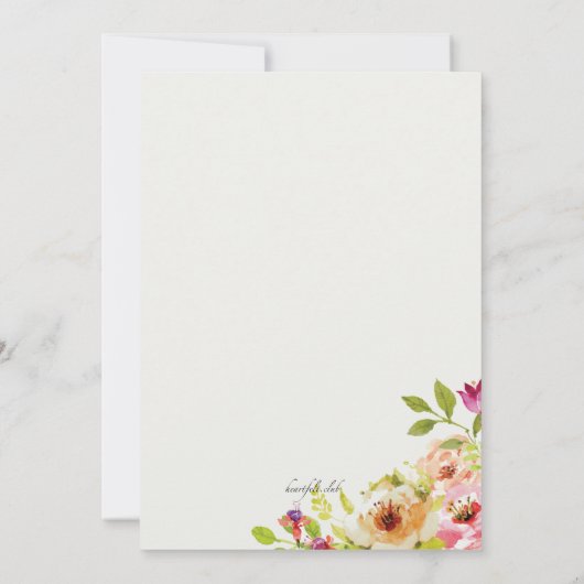 Het inschakelen van de Floral Uitnodiging (Achterkant)