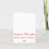 Het insect van de dame op een bladwenskaart kaart (Achterkant)