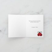 Het Insect van de fee dankt u voor Komst aan mijn Bedankkaart (Binnen)