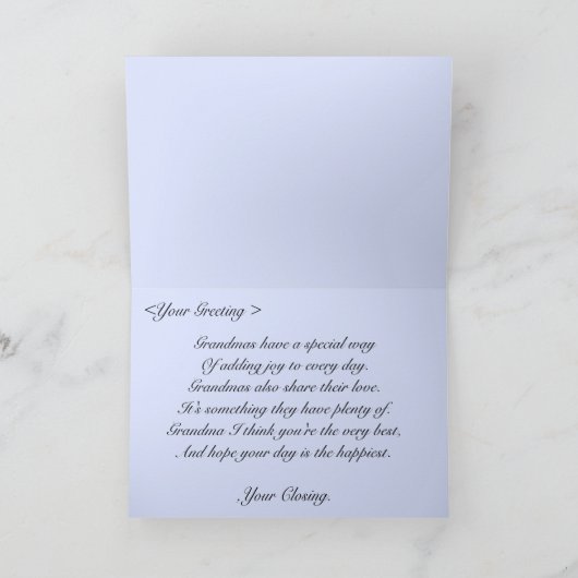 Het Insect van de Liefde van de oma Kaart (Binnen)