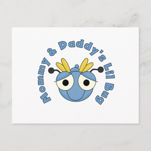 Het Insect van Lil van de mama en van de Papa Briefkaart (Voorkant)