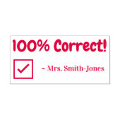 Het inspireren "100% Correct!" Instructeur Rubber Zelfinktende Stempel (Design)