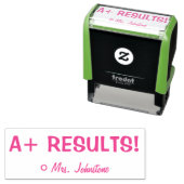 Het inspireren "A+ RESULTATEN!" Leraar Rubber Stam Zelfinktende Stempel (In situ)