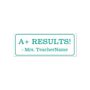 Het inspireren "A+ RESULTATEN!" Leraar Rubber Stam Zelfinktende Stempel