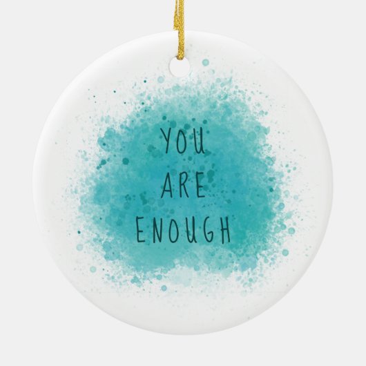 Het inspireren u is genoeg eenvoudig bevestigend c keramisch ornament (Achterkant)