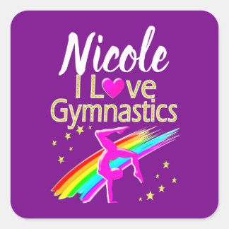 HET INSPIREREN VAN HET ONTWERP VAN GYMNASTICA VAN  VIERKANTE STICKER