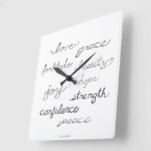 Het inspireren Wandklok van Woorden (zonder Aantal (Hoek)