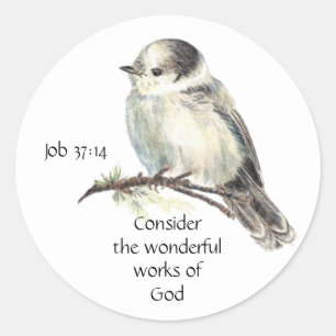 Het inspirerend Art. van de Vogel van de Waterverf Ronde Sticker