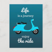 Het Inspirerend Citaat Blauwe Ombre van het leven Briefkaart (Voorkant)