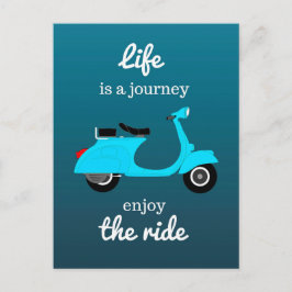 Het Inspirerend Citaat Blauwe Ombre van het leven Briefkaart