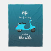 Het Inspirerend Citaat Blauwe Ombre van het leven Fleece Deken (Voorkant)