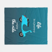 Het Inspirerend Citaat Blauwe Ombre van het leven Fleece Deken (Voorkant (Horizontaal))