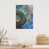 Het Inspirerend Citaat van de Tijd van het gebruik Poster (Keuken)