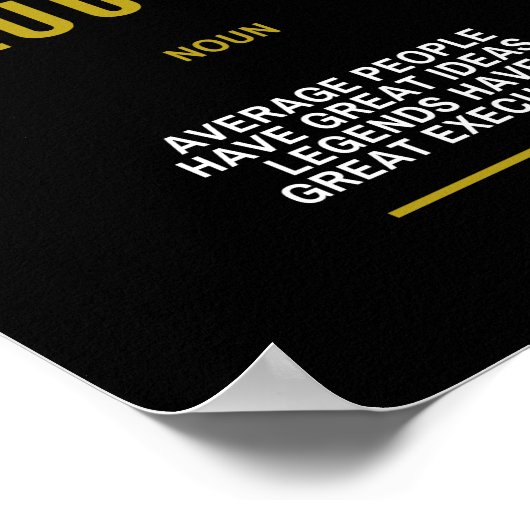 Het Inspirerend Citaat van de uitvoering op Succes Poster (Hoek)