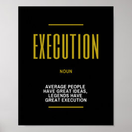 Het Inspirerend Citaat van de uitvoering op Succes Poster